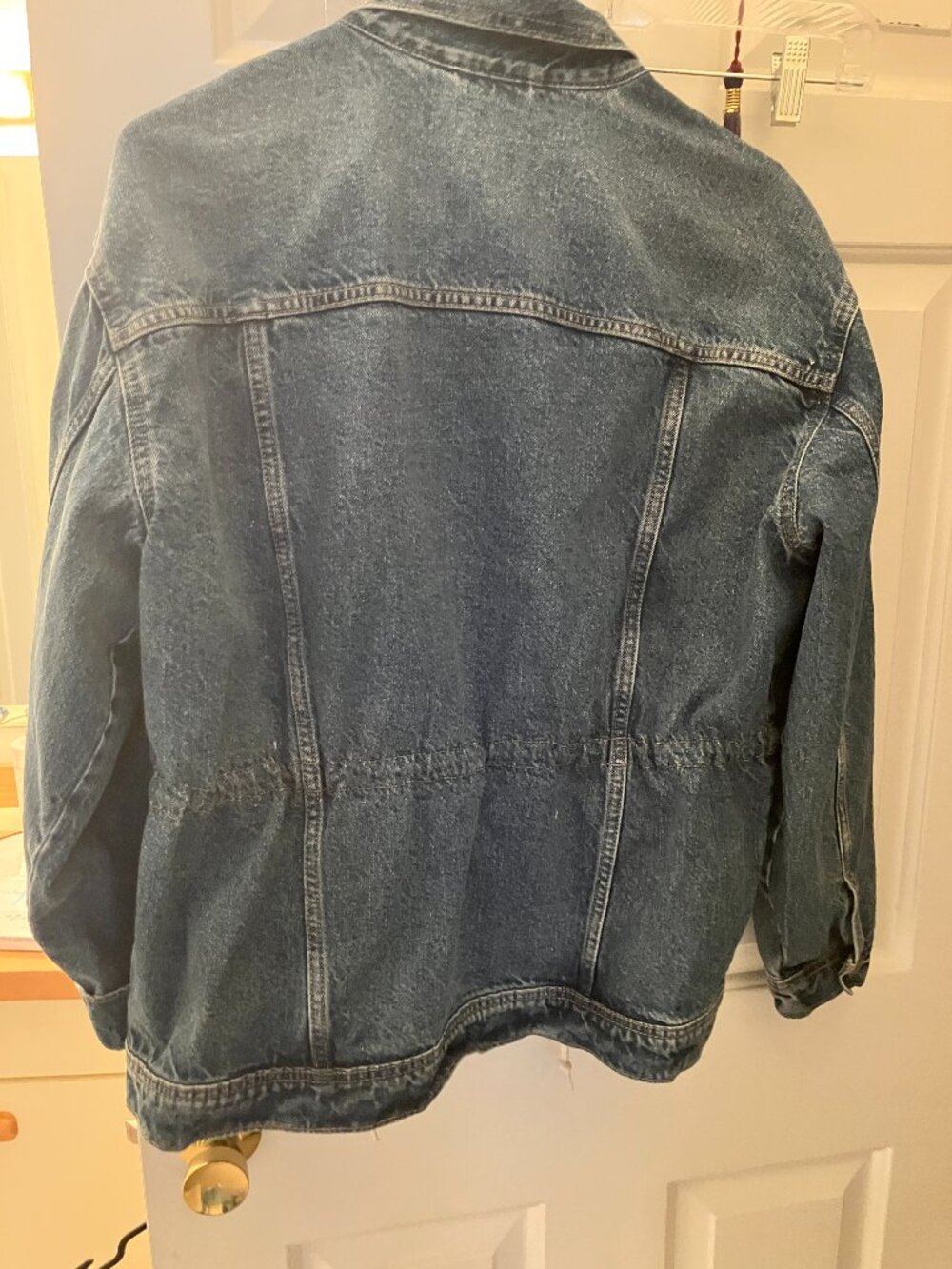 gap size M drawstring Jean jacket, classic with draw string, Barely used